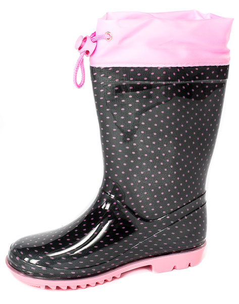 Kalosze American KAL11 22 Black+Pink r.27-31
