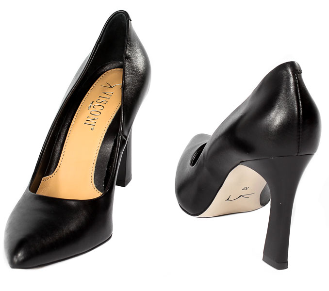 Czółenka Visconi 7540245/051 Nero Lico Skóra