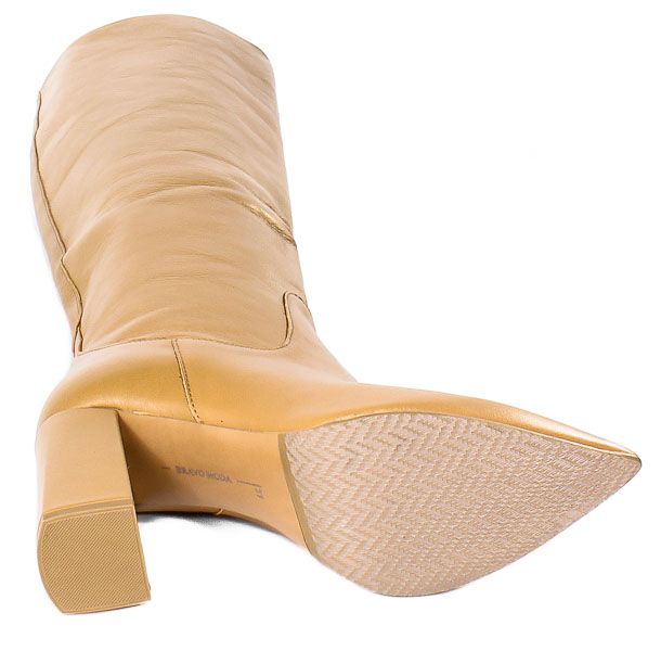 Kozaki Bravo Moda 2365 Toffi skóra