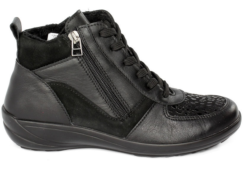 Trzewiki Comfortabel 990226-01 Schwarz Black Skóra