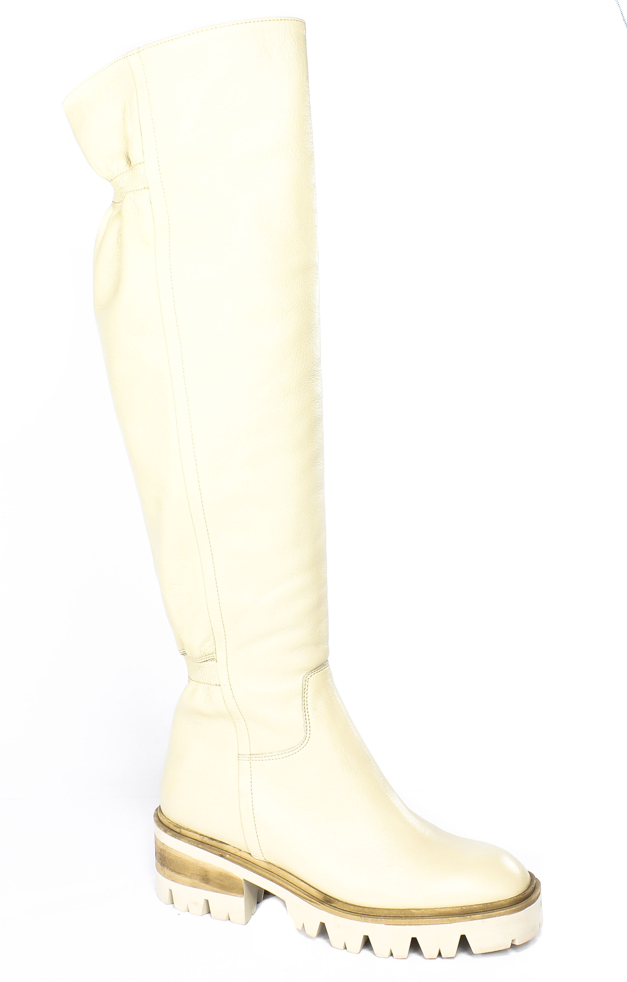 Kozaki Kaniowski K-0999-0306 Beż Skóra