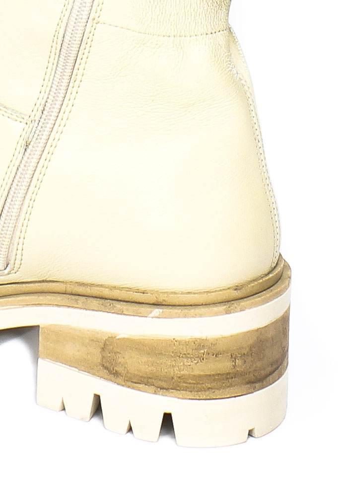 Kozaki Kaniowski K-0999-0306 Beż Skóra