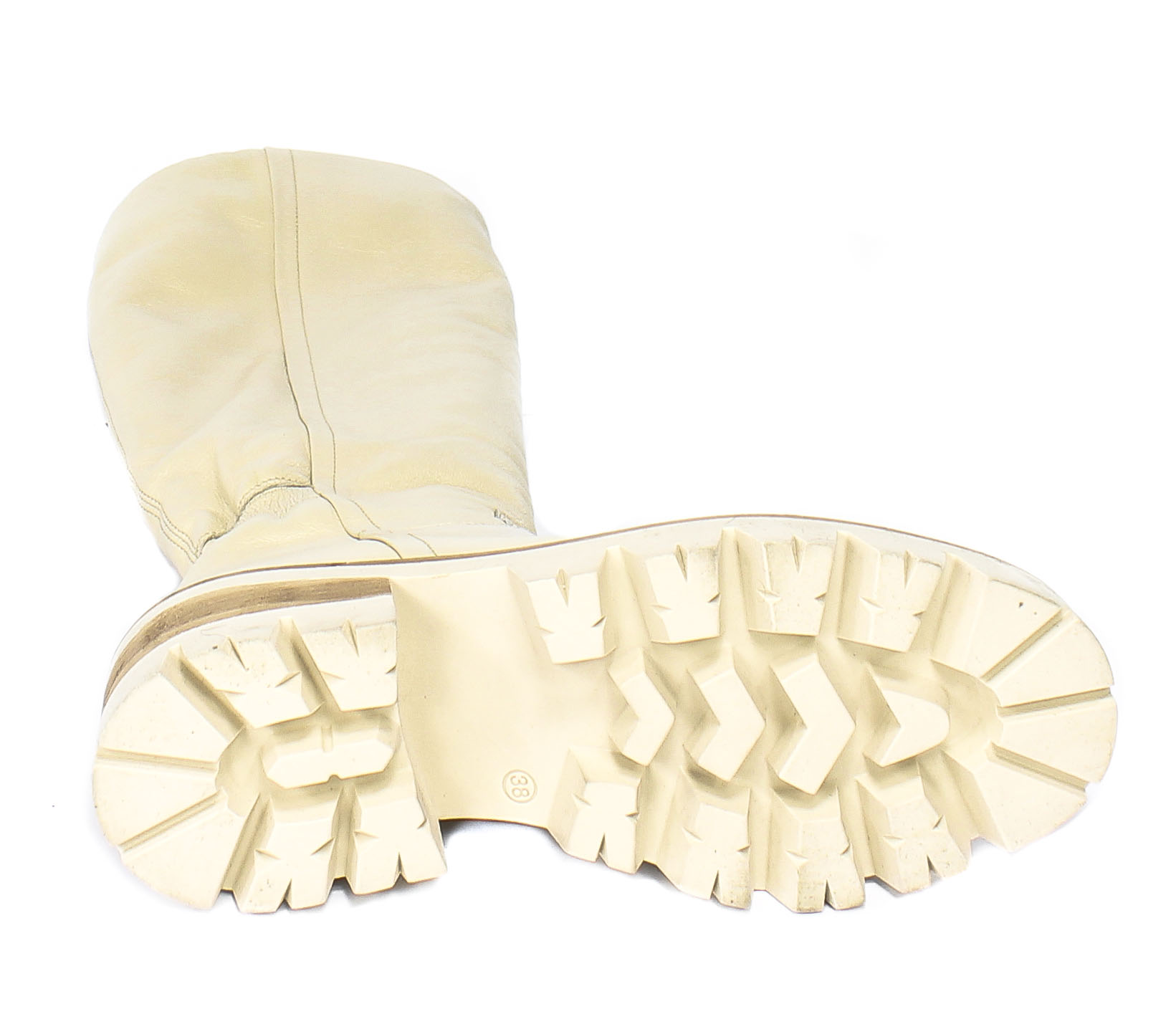 Kozaki Kaniowski K-0999-0306 Beż Skóra