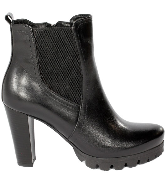 Botki Acento 592 Czarna Skóra