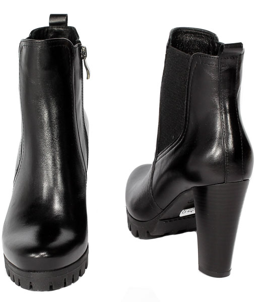 Botki Acento 592 Czarna Skóra