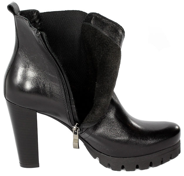 Botki Acento 592 Czarna Skóra