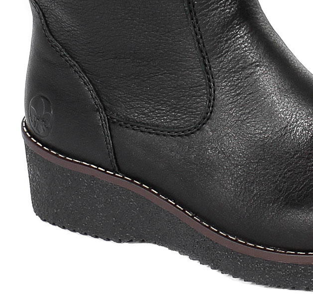Kozaki Rieker Y4693-00 Black Czarna Skóra