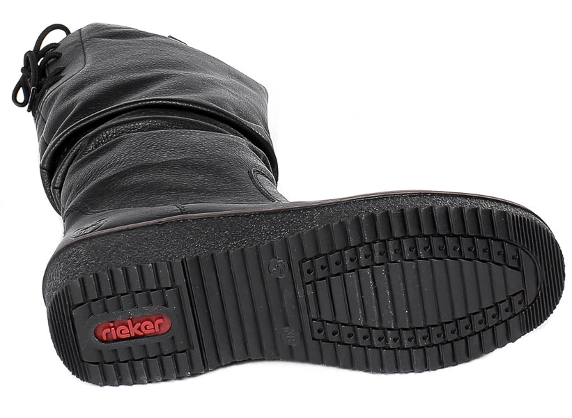 Kozaki Rieker Y4693-00 Black Czarna Skóra