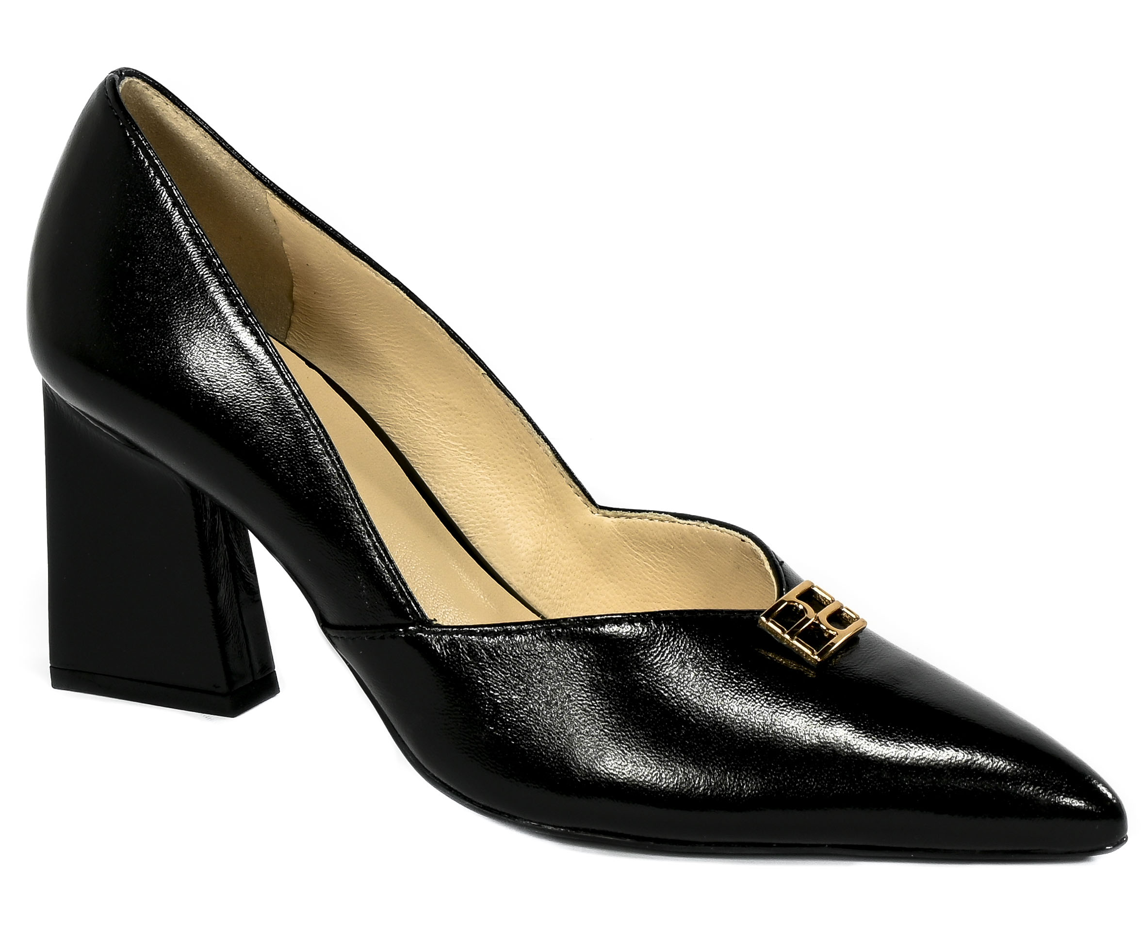 Czółenka Hogl 4-10 7510 Black Carna Skóra