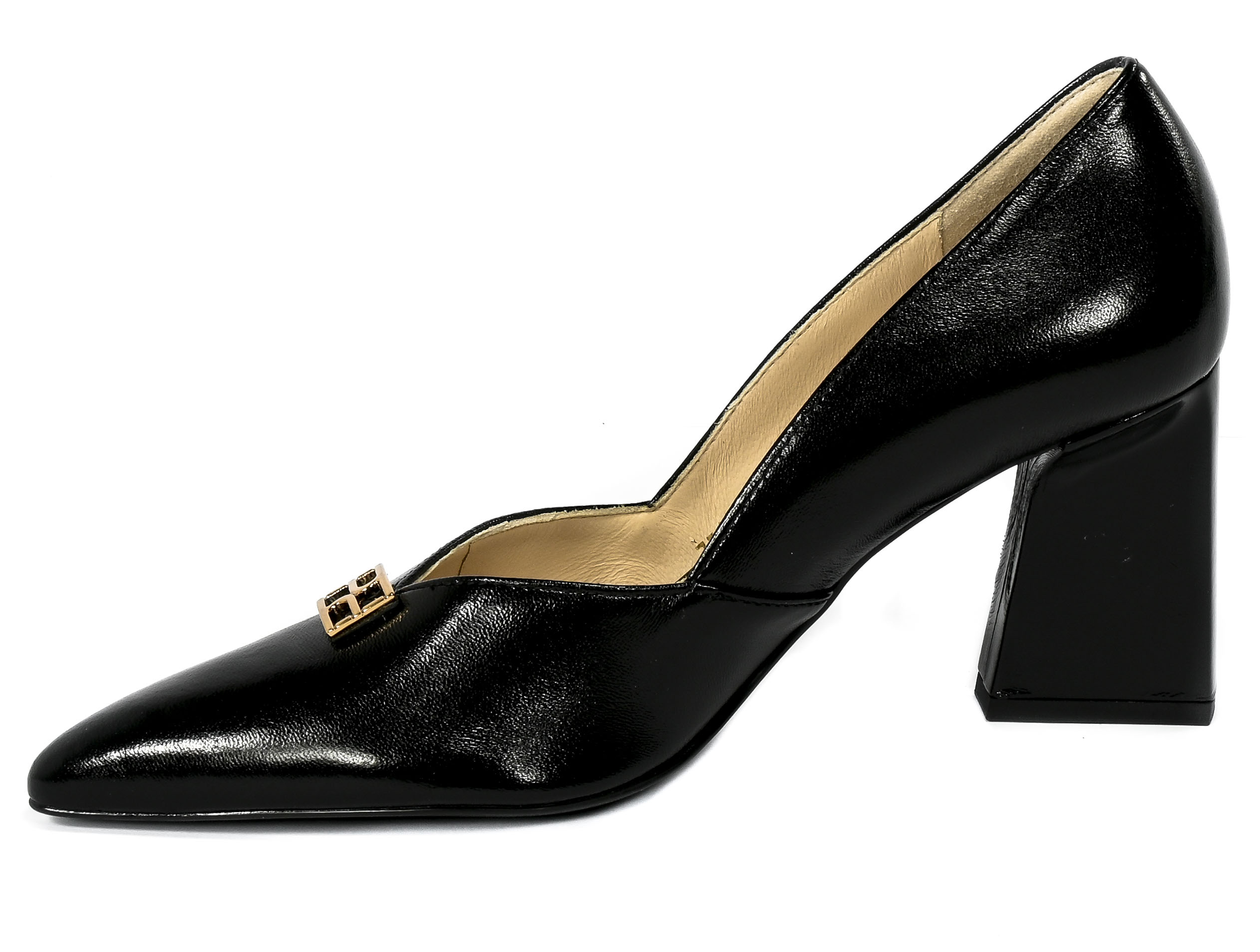 Czółenka Hogl 4-10 7510 Black Carna Skóra