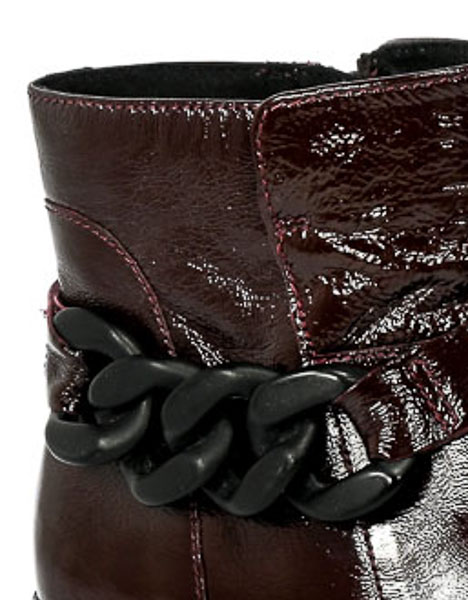 Botki Caprice 9-25413-29 520 Dk.Bordo Naplak Skóra