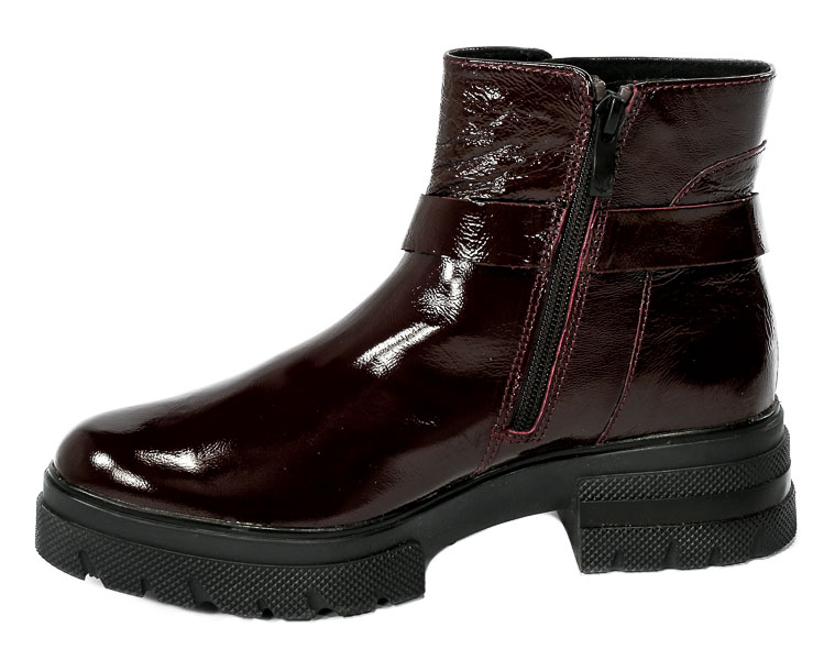 Botki Caprice 9-25413-29 520 Dk.Bordo Naplak Skóra