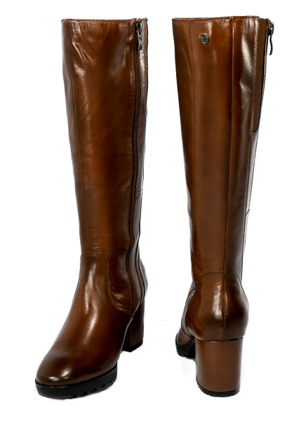 Kozaki Caprice 9-25508-29 303 Cognac Nappa Skóra