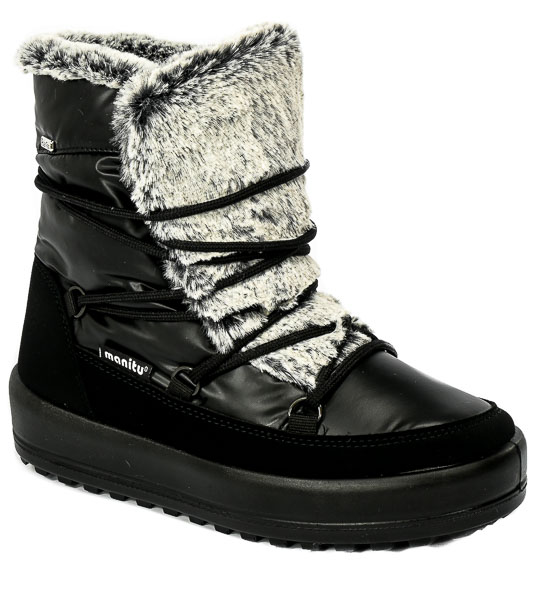Śniegowce Manitu 990091-01  Schwarz Czarny