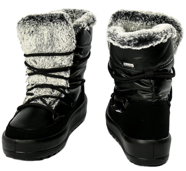 Śniegowce Manitu 990091-01  Schwarz Czarny