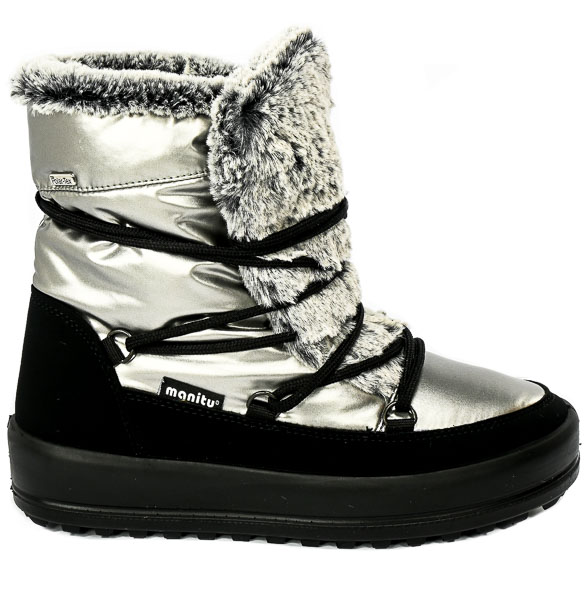 Śniegowce Manitu 990091-92 Silber Srebrno Czarny
