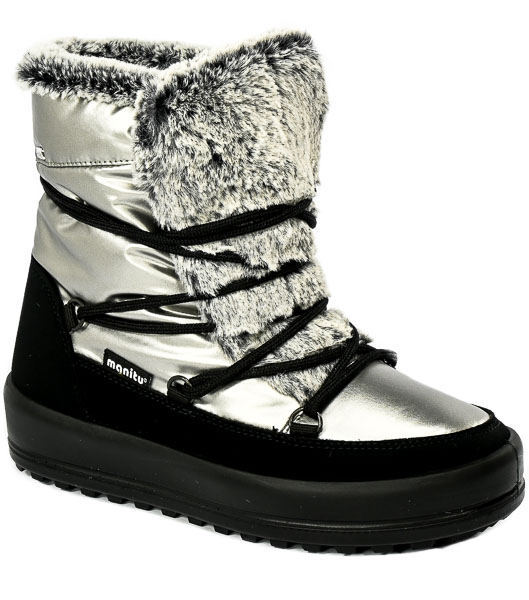 Śniegowce Manitu 990091-92 Silber Srebrno Czarny