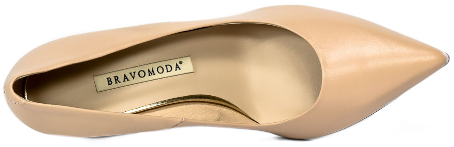 Czółenka Bravo Moda 0063 Beż Skóra 102_TN