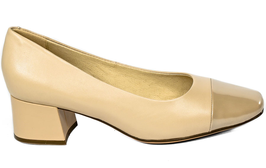 Czółenka Caprice 9-22305-20 408 Beige Comb Skóra