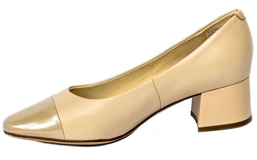 Czółenka Caprice 9-22305-20 408 Beige Comb Skóra