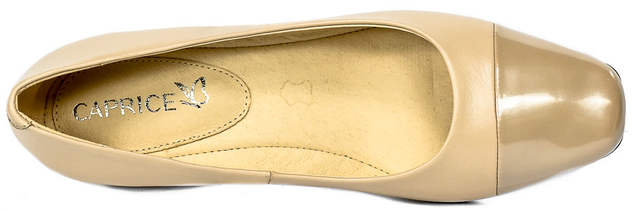 Czółenka Caprice 9-22305-20 408 Beige Comb Skóra