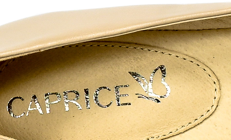 Czółenka Caprice 9-22305-20 408 Beige Comb Skóra