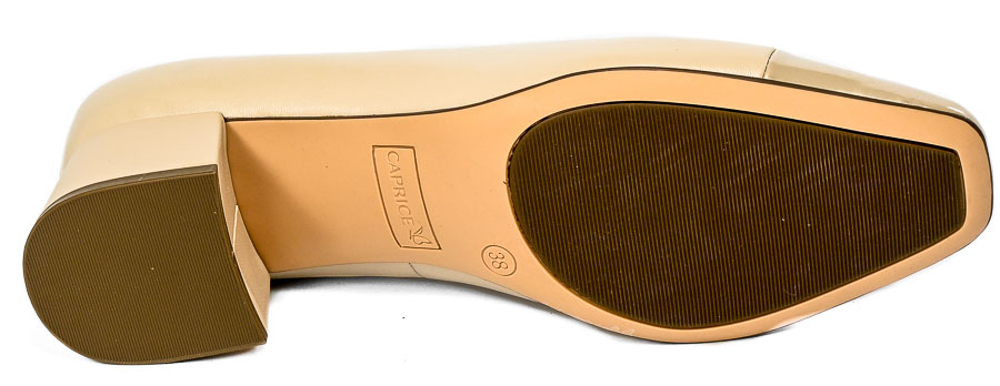 Czółenka Caprice 9-22305-20 408 Beige Comb Skóra