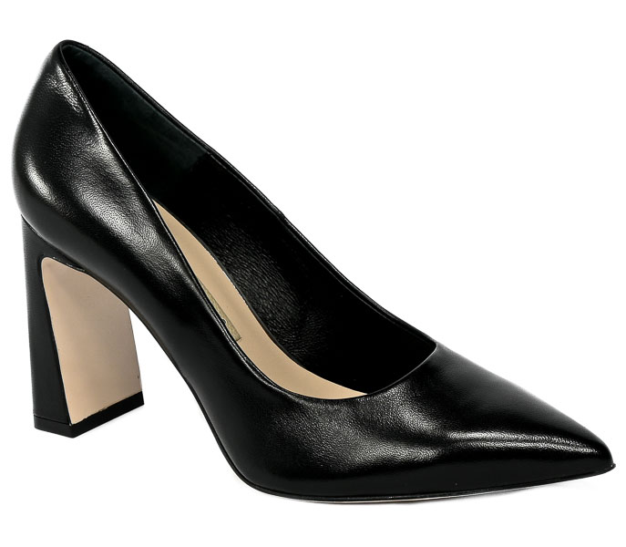 Czółenka Bravo Moda 0168 Czarna Skóra