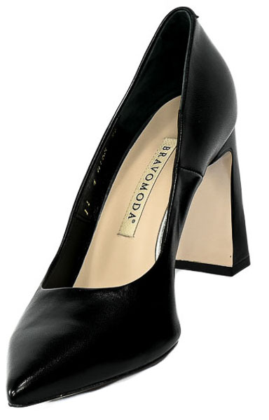 Czółenka Bravo Moda 0168 Czarna Skóra