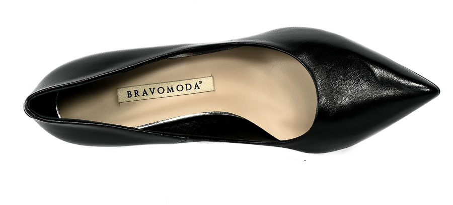 Czółenka Bravo Moda 0168 Czarna Skóra