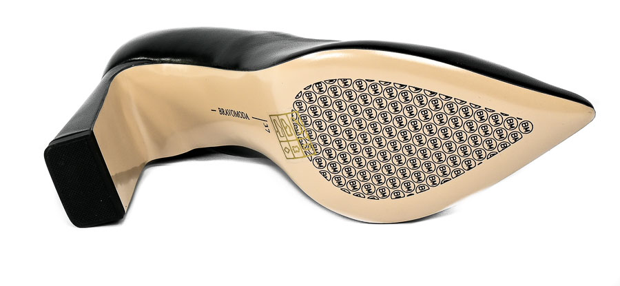 Czółenka Bravo Moda 0168 Czarna Skóra