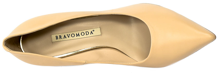 Czółenka Bravo Moda 0168 Beż 102 Skóra