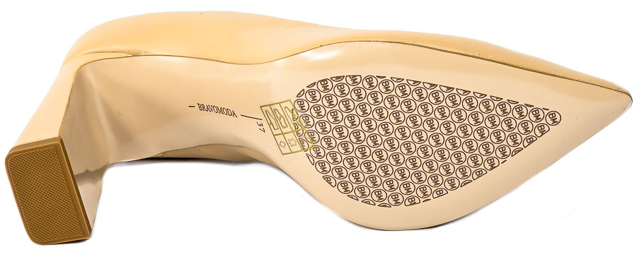 Czółenka Bravo Moda 0168 Beż 102 Skóra
