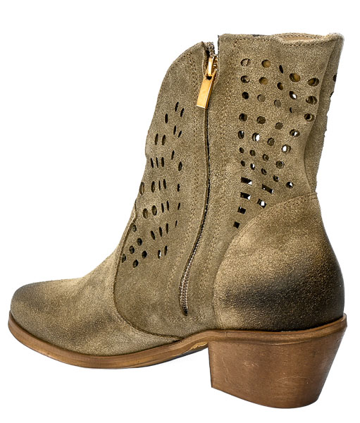 Kowbojki Exquisite 1426 Taupe Wel Skóra Naturalna