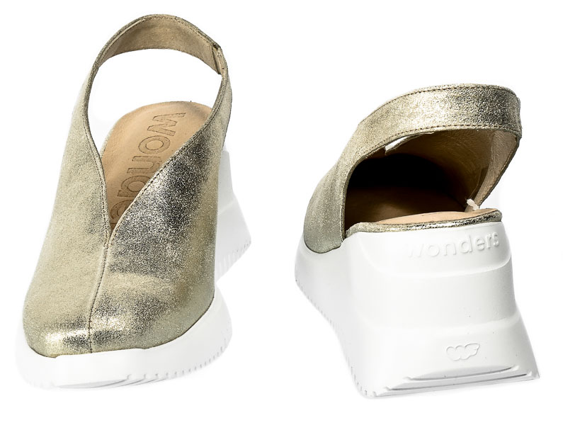 Klapki Wonders G-6607 Glitter Platino
