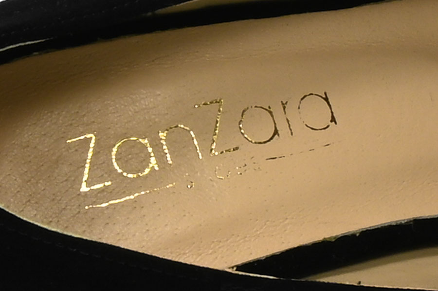 Szpilki Zan Zara 210 Czarny Zamsz Skóra