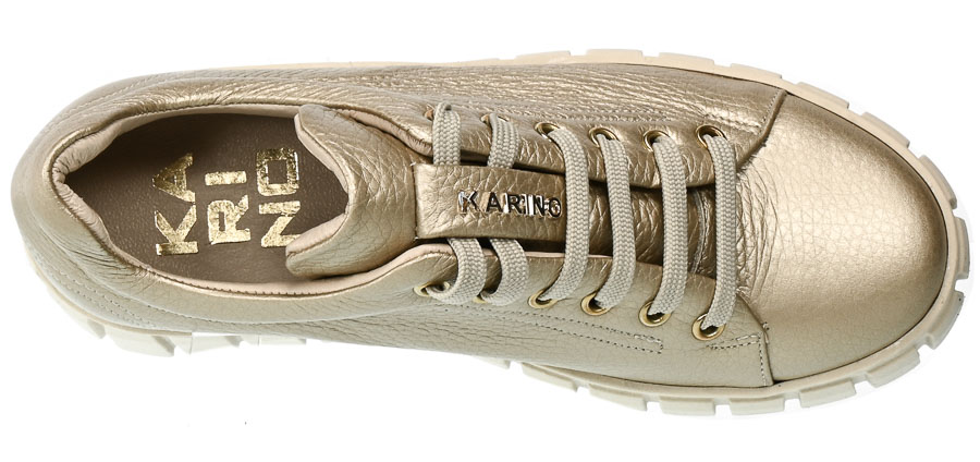 Sneakersy Karino 4189-074P Złoty Lico Skóra