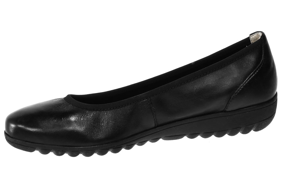 Baleriny Caprice 9-22161-20 022 Black Nappa Skóra