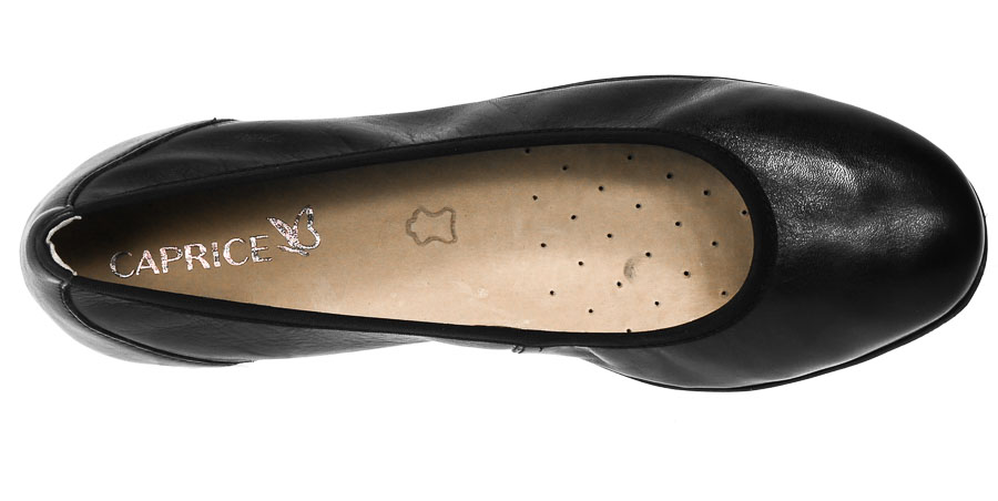 Baleriny Caprice 9-22161-20 022 Black Nappa Skóra