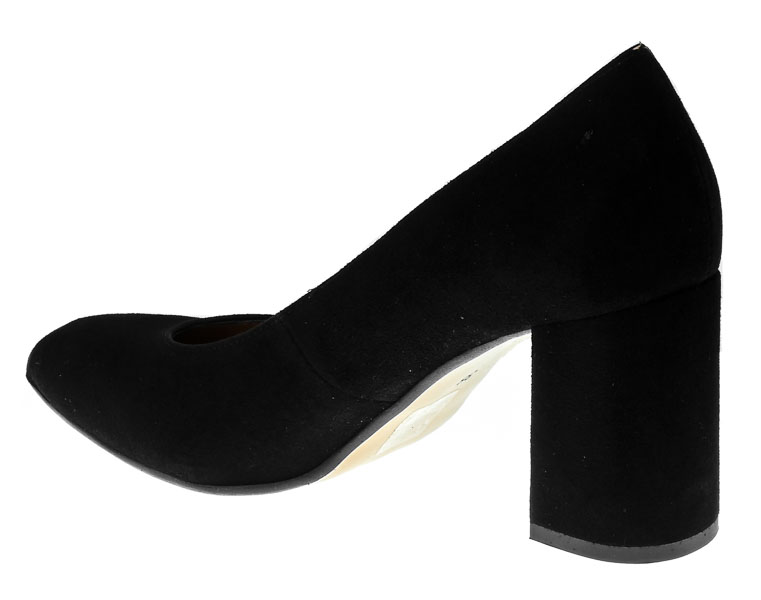 Czółenka Fabio Fabrizi 734N Czarny Zamsz Skóra