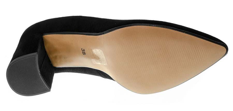 Czółenka Fabio Fabrizi 734N Czarny Zamsz Skóra