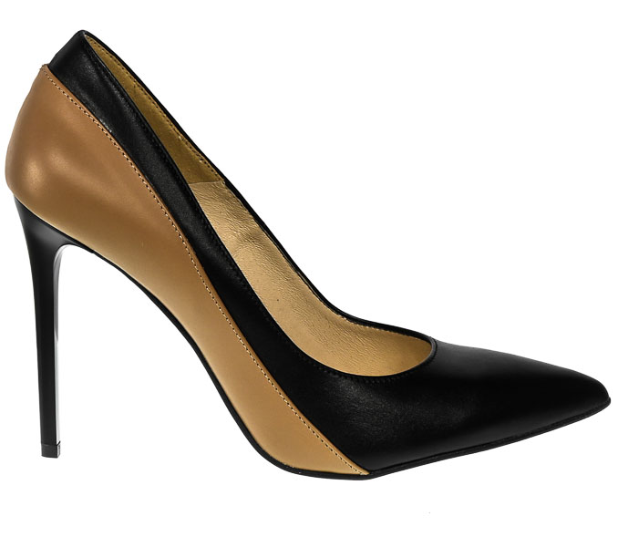 Szpilki Fabio Fabrizi 825 Czarny Toffi Lico Skóra_TN