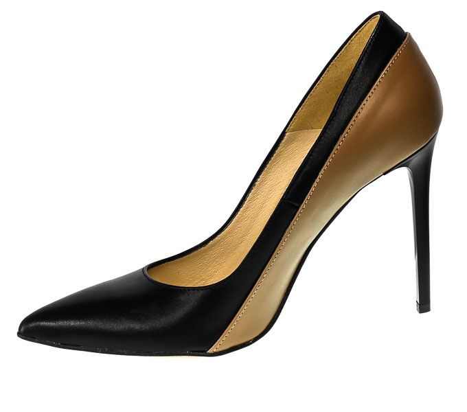 Szpilki Fabio Fabrizi 825 Czarny Toffi Lico Skóra_TN