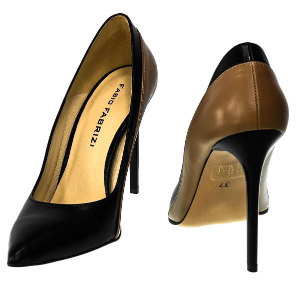 Szpilki Fabio Fabrizi 825 Czarny Toffi Lico Skóra_TN