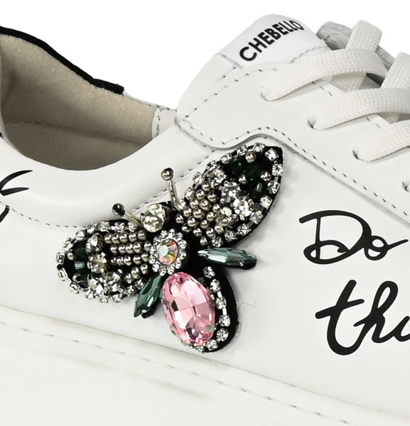 Sneakersy Chebello 3089-059-407-PSK-S251 Biały Skóra