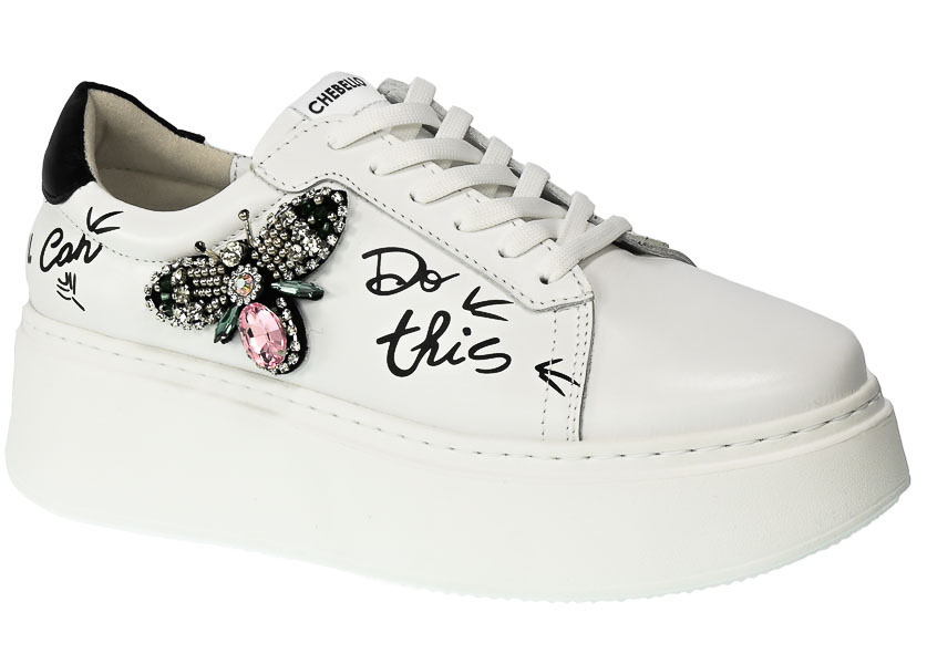 Sneakersy Chebello 3089-059-407-PSK-S251 Biały Skóra