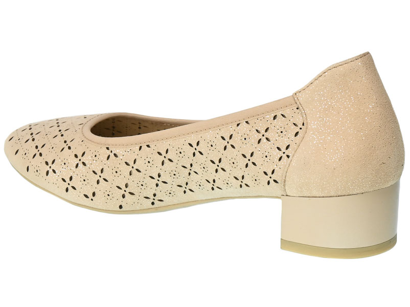 Czółenka Caprice 9-22501-28 366 Sand Sparkle Skóra_TN