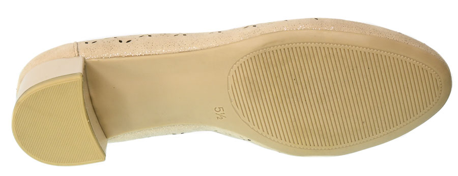Czółenka Caprice 9-22501-28 366 Sand Sparkle Skóra_TN