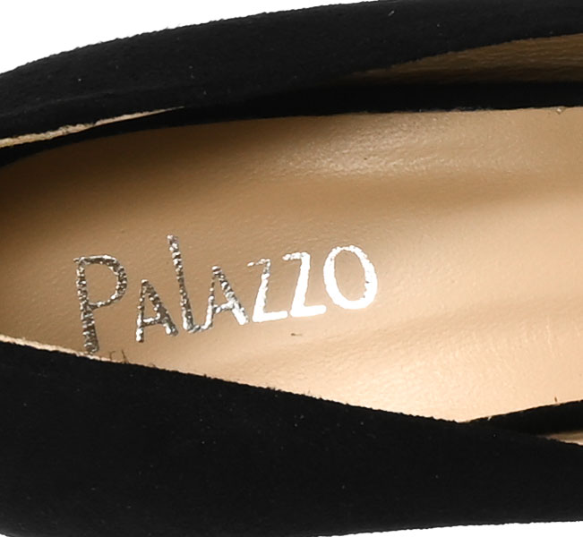 Skórzane Szpilki Palazzo 4563 8Z+8Z Czarne TN