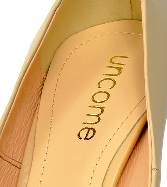 Eleganckie Skórzane Szpilki Uncome 36001 Beige Nude